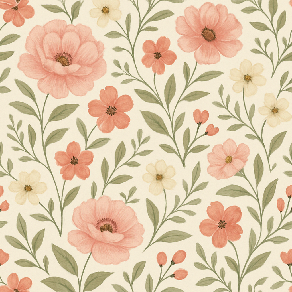 Blush Meadow Cotton Cushion