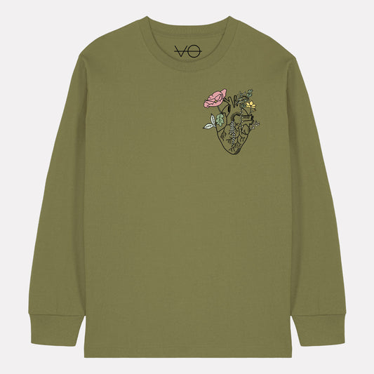Botanatomy Heart Long Sleeve T-Shirt (Unisex)
