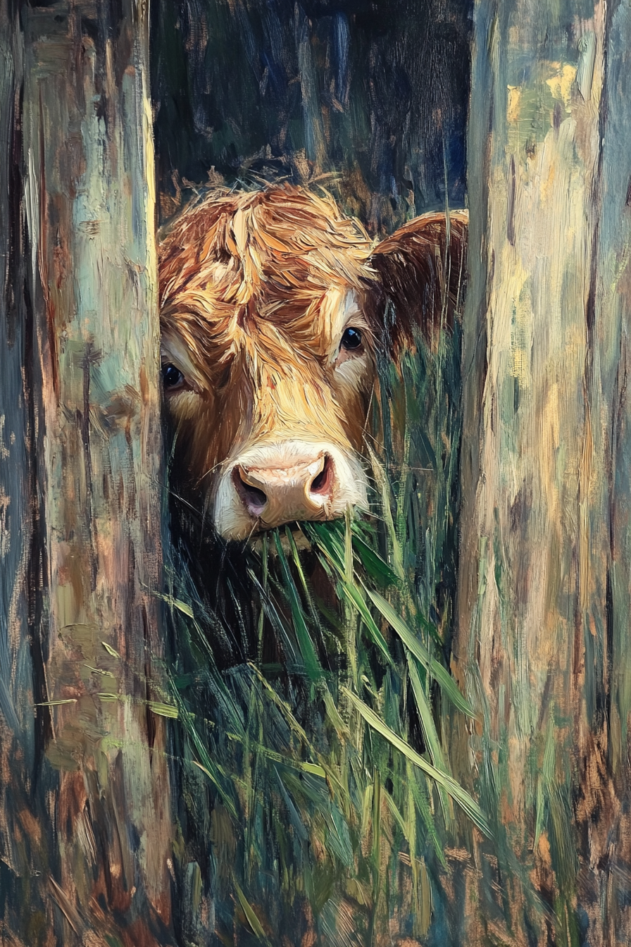 Bovine Whimsy Canvas