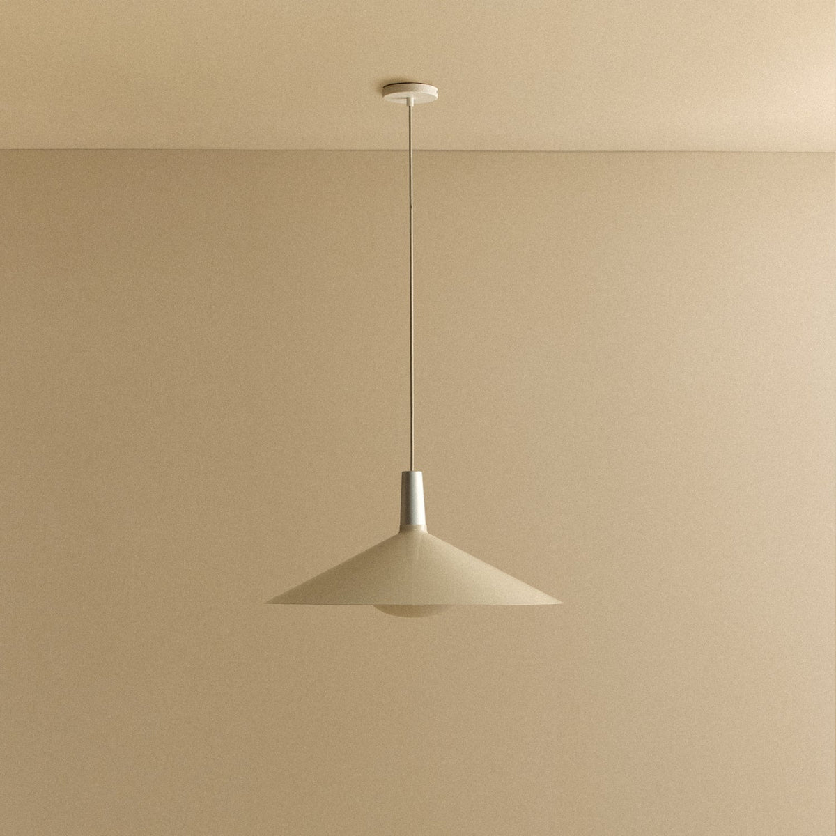 Bower Pendant Light Large in Oyster White + Oval II