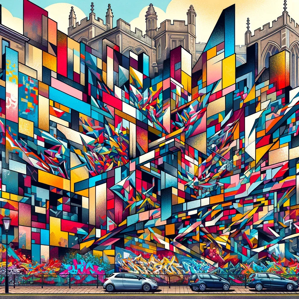Bristol Cubist Streets Cotton Cushion