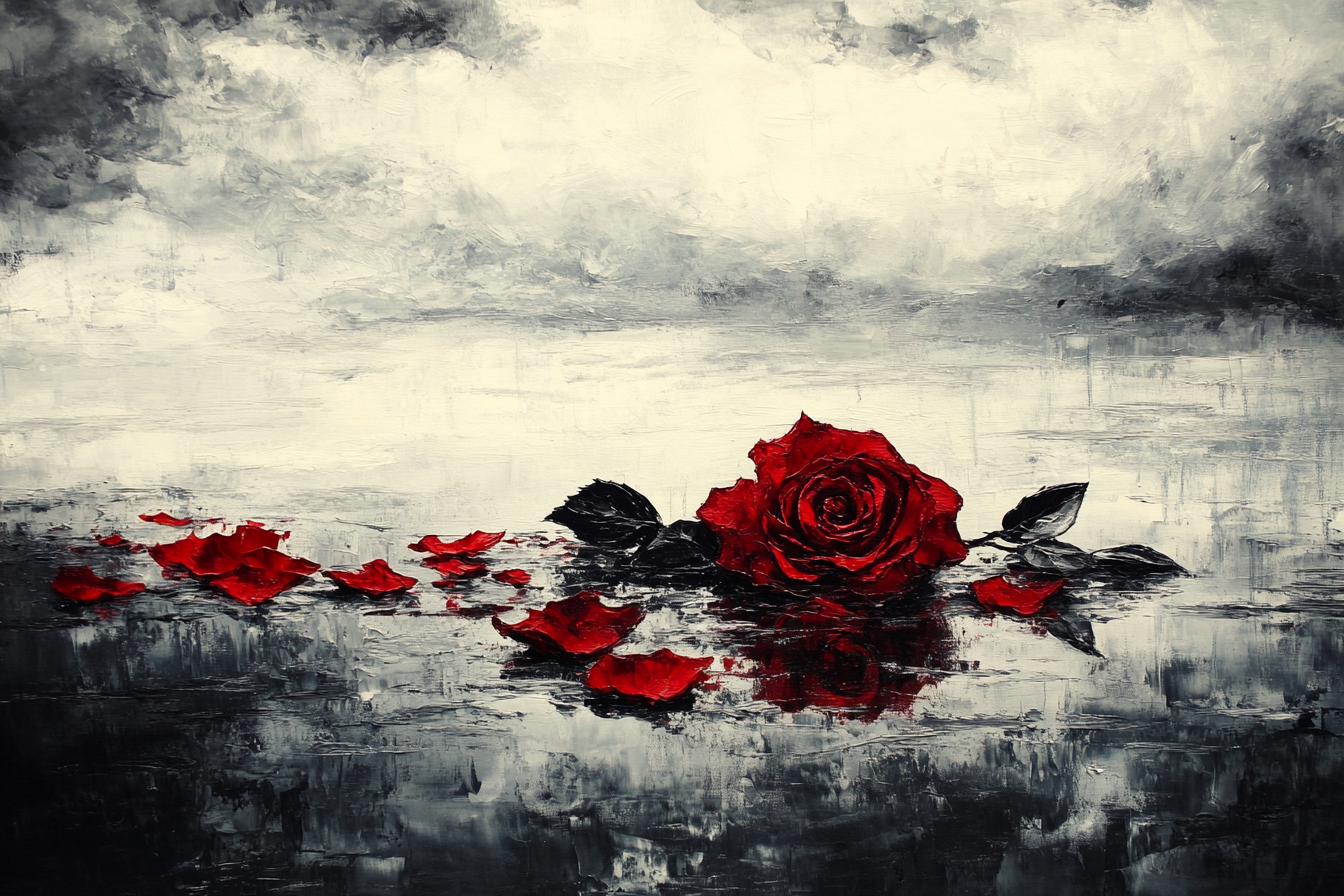 Broken Rose Reflection Blanket