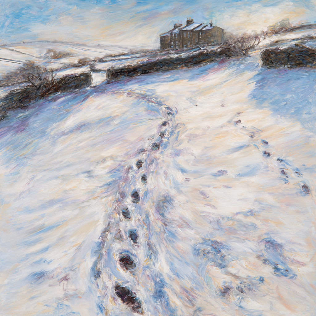 Brontë Parsonage Winter Canvas