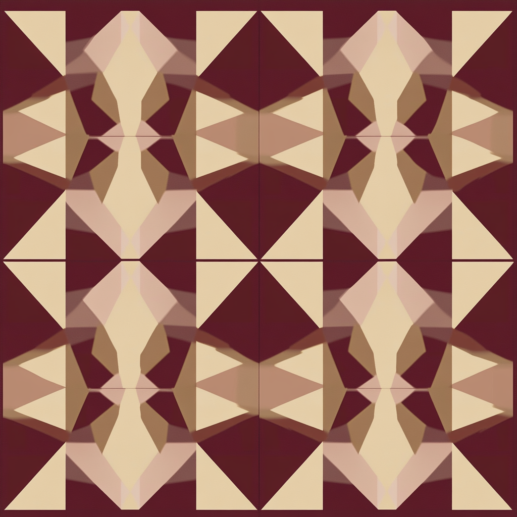 Burgundy Sand Triangles Cotton Cushion