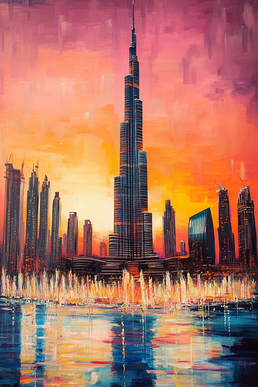 Burj Khalifa Sunrise Canvas