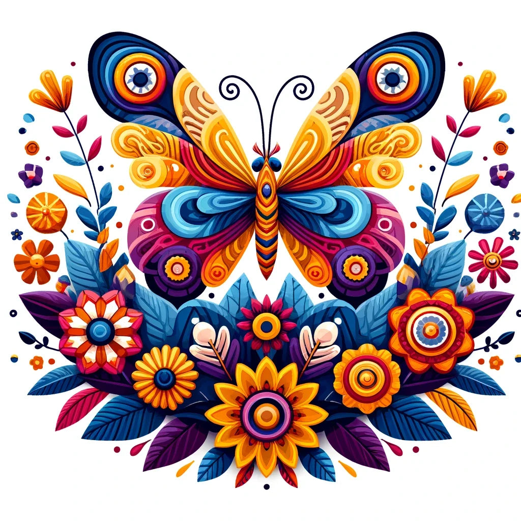 Butterfly Garden Cotton Cushion