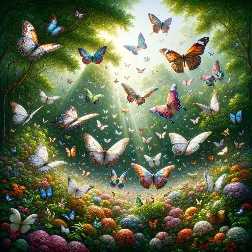 Butterfly Garden Dance Canvas