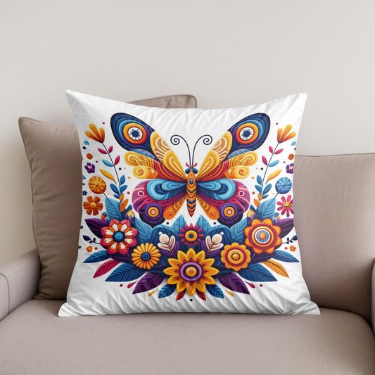 Butterfly Garden Cotton Cushion