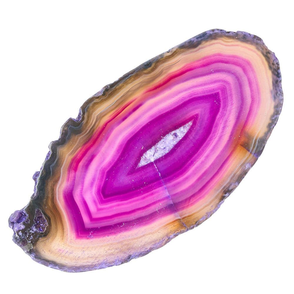 Agate Slice Available in Assorted Vibrant Colours Collectable (Single)