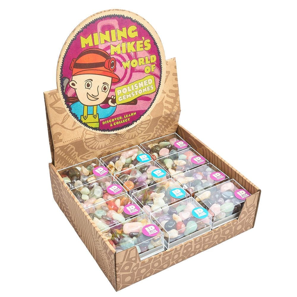 Mining Mike's A World of Polished Gemstones Gift Box with Info Card