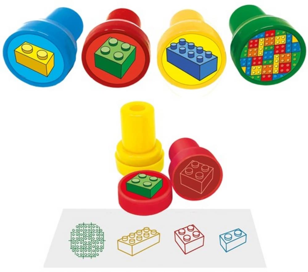 Toy Brick Ink Stamper (SINGLE) in Assorted Designs for Ages 3 and Up