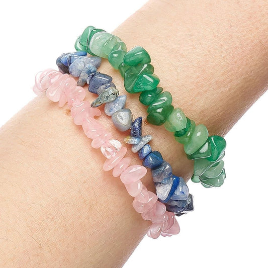 Gemstone Chip Bracelet with Elastic Available in Assorted Colours (1)