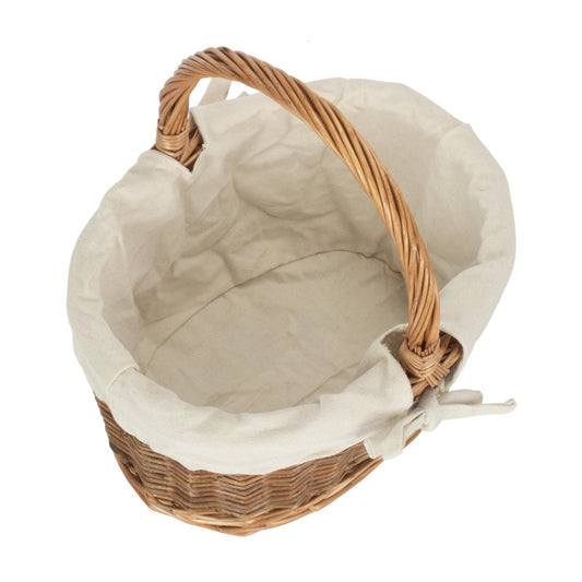 Child's Country Oval Shopper With White Lining
