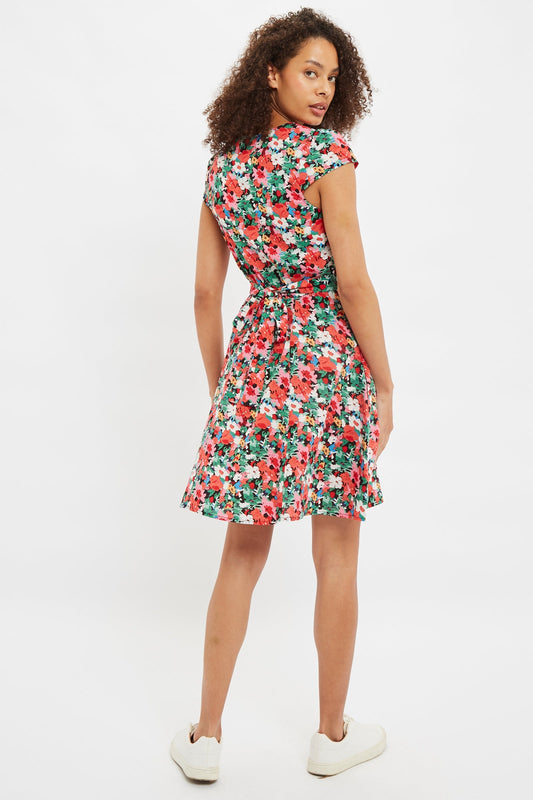 Cathleen Mini Flower Splash Print Tea Dress
