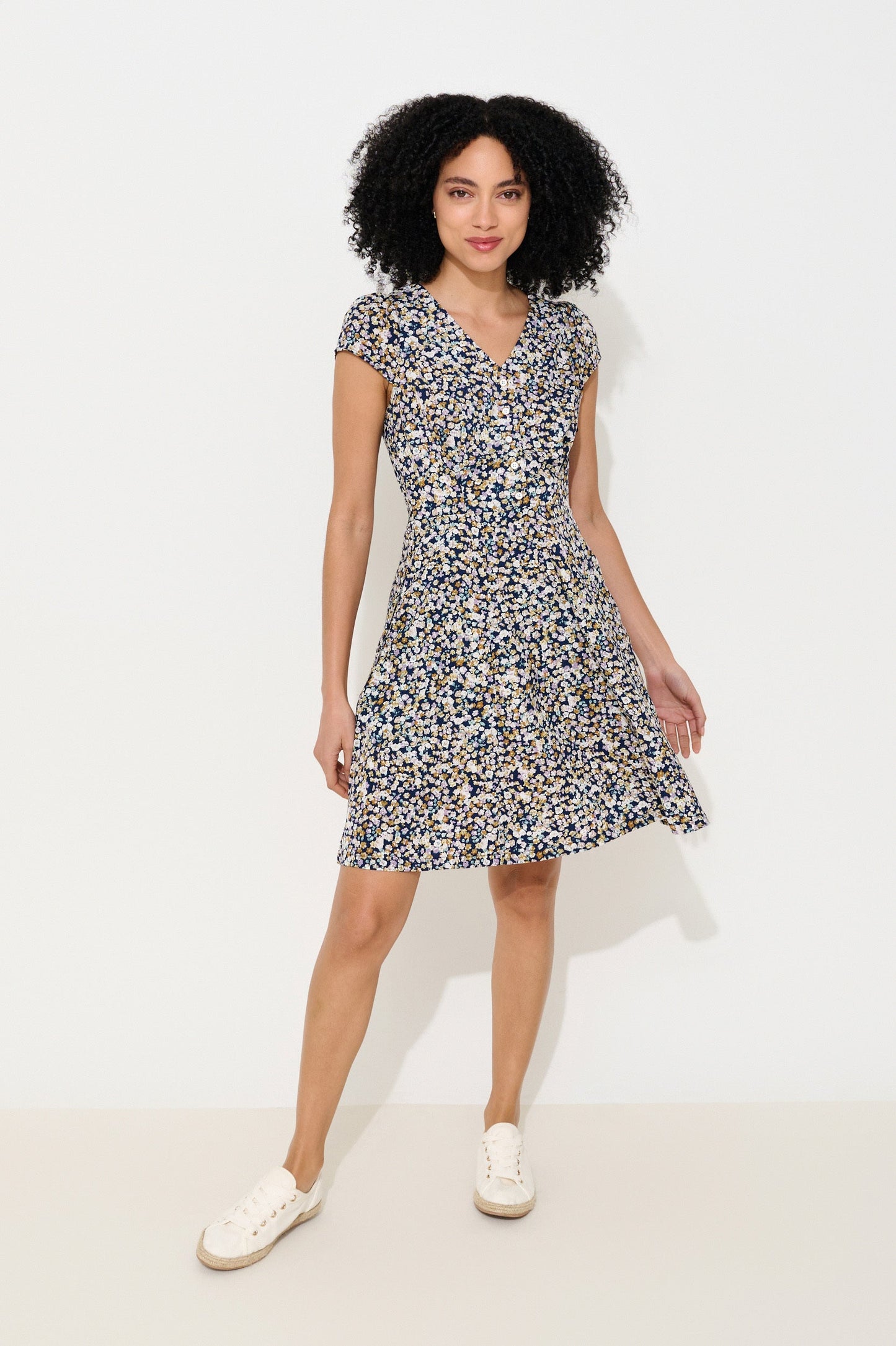 Cathleen Floral 20 Navy