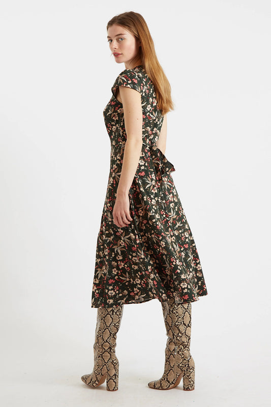 Cathy Tapestry Print Midi Tea Dress