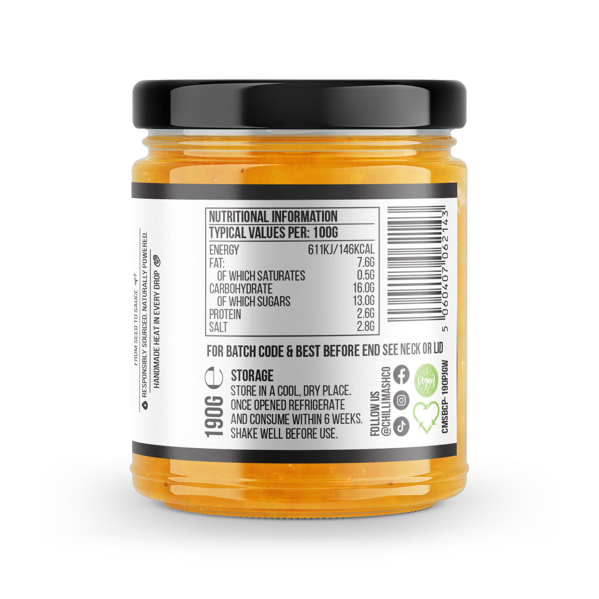 Scotch Bonnet Chilli Pickle | 190g | Chilli Mash Co. | Indian Style Chilli Pickle