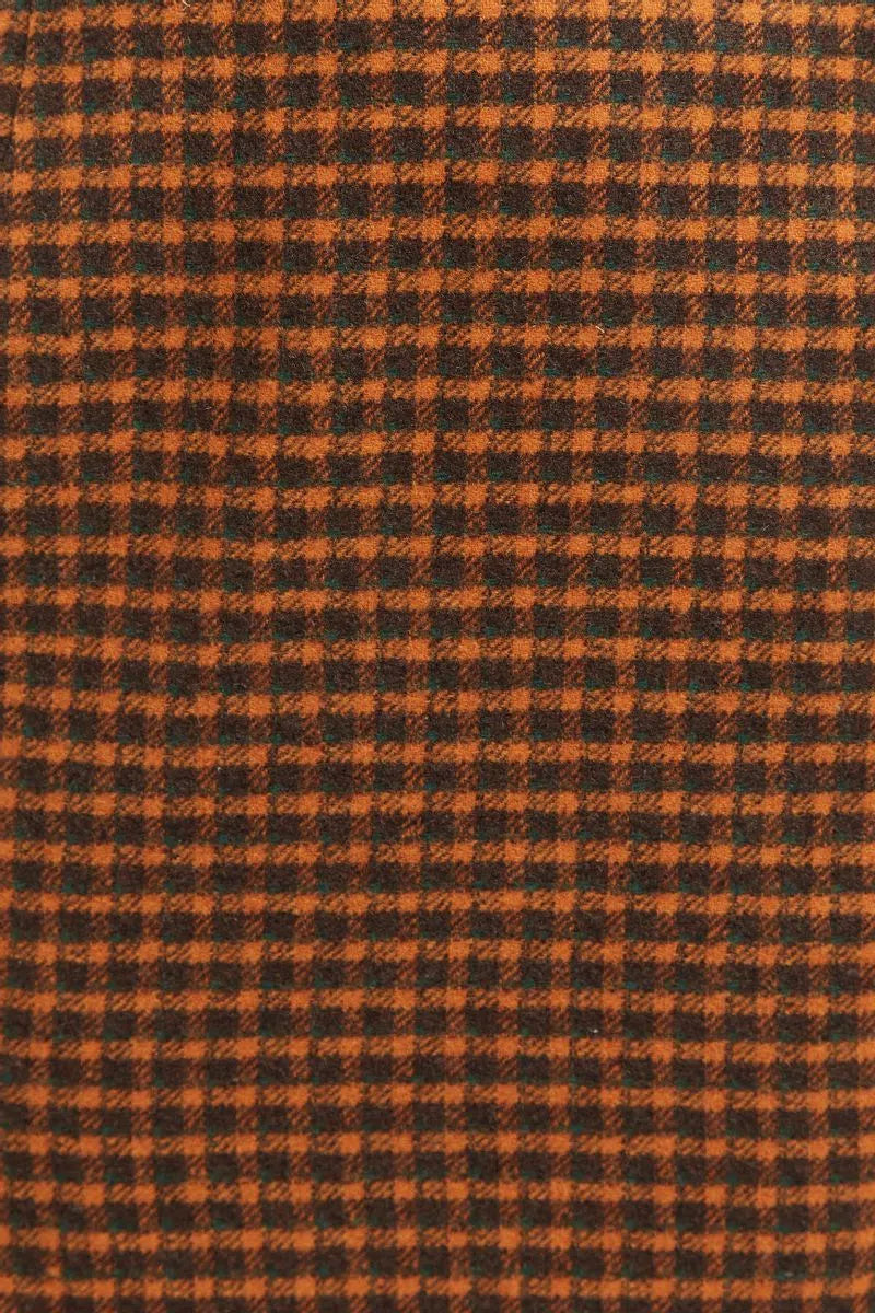 Louche Aubin Cottage Check A Line Mini Skirt Ginger