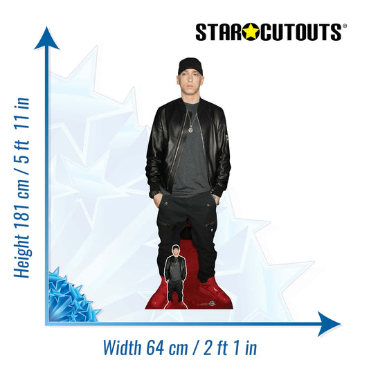 CS1035 Eminem Height 181cm Lifesize Cardboard Cutout With Mini