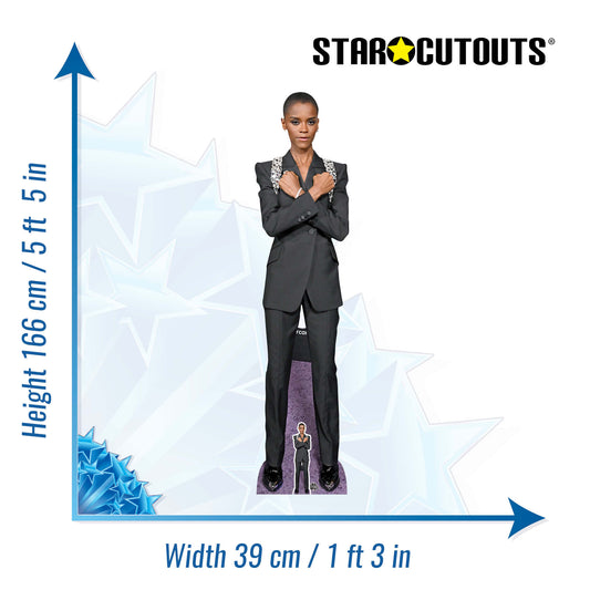 CS1065 Letitia Wright Height 166cm Lifesize Cardboard Cut Out With Mini