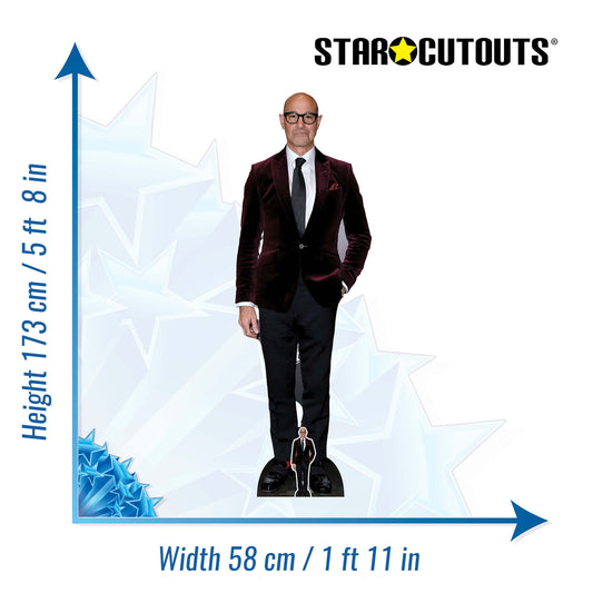 CS1068 Stanley Tucci Height 173cm Lifesize Cardboard Cut Out With Mini