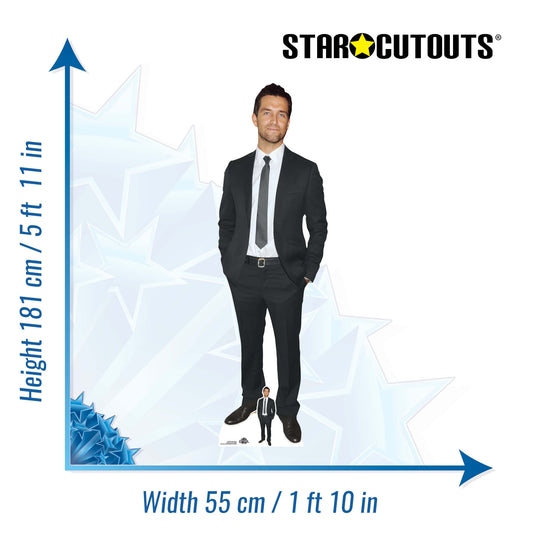 CS1140 Antony Starr White Shirt Height 181cm Lifesize Cardboard Cut Out With Mini