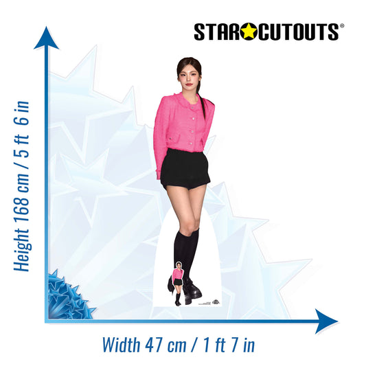 CS1145 Yeji Height 168cm Lifesize Cardboard Cut Out With Mini