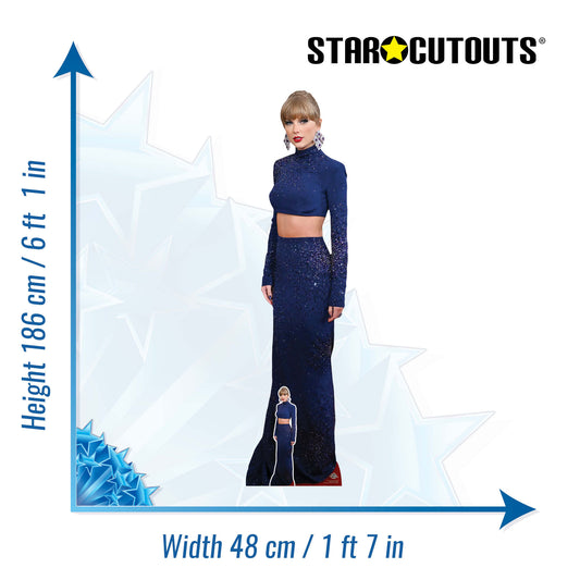 CS1166 Taylor Crop Top Height 186cm Lifesize Cardboard Cutout With Mini