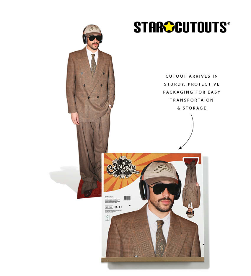 CS1282 Bad Bunny Cardboard Cutout Height 183cm