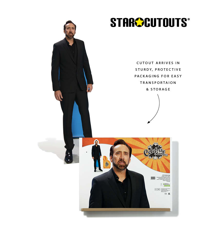 CS757 Nicolas Cage Height 186cm Lifesize Cardboard Cut Out With Mini