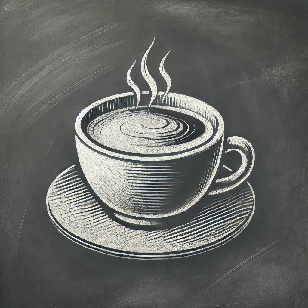 Café Chalkboard Coffee Canvas