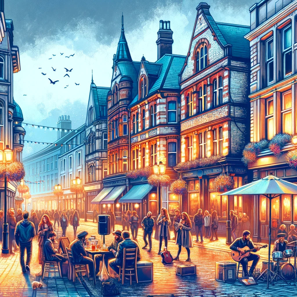 Cardiff Nightlife Canvas