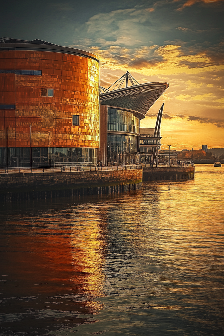 Cardiff Twilight Canvas