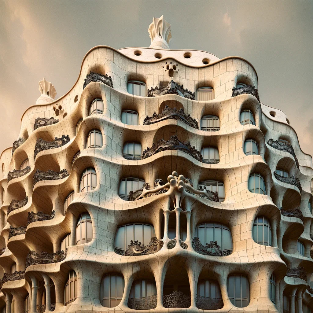 Casa Milà Waves Canvas