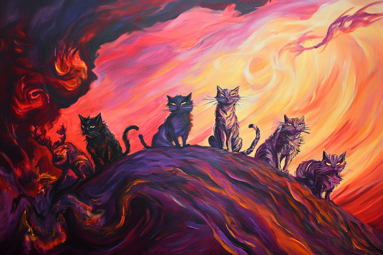 Cats in the Storm Canvas