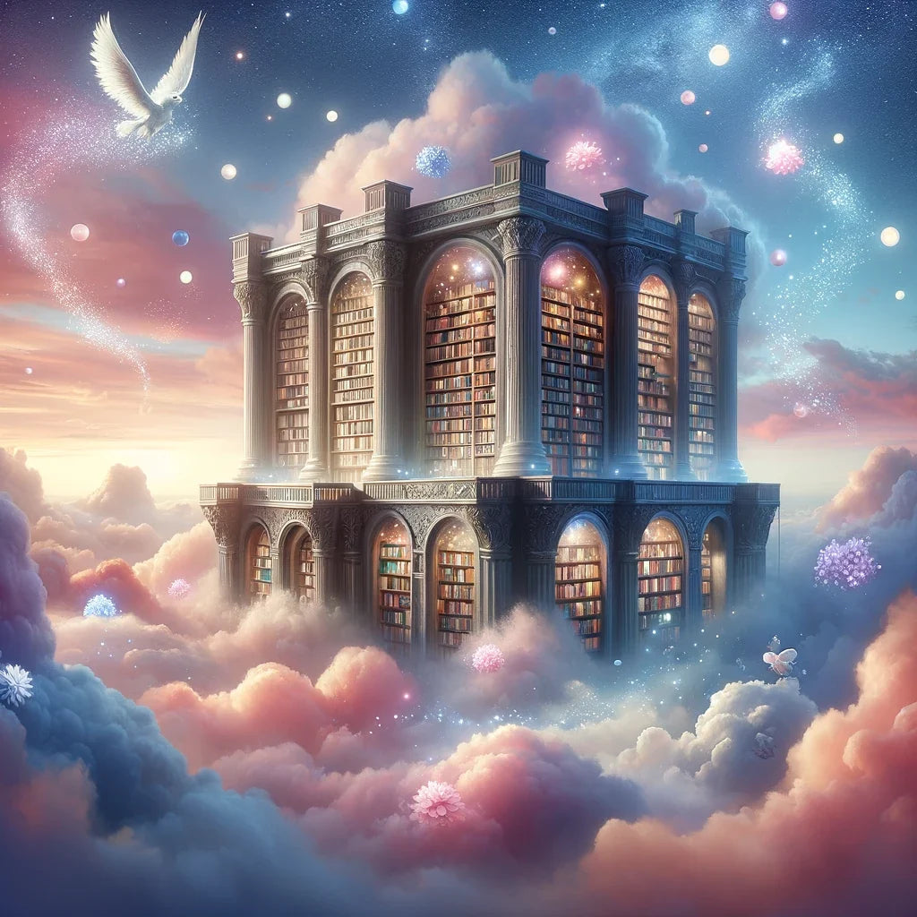 Celestial Library Cotton Cushion