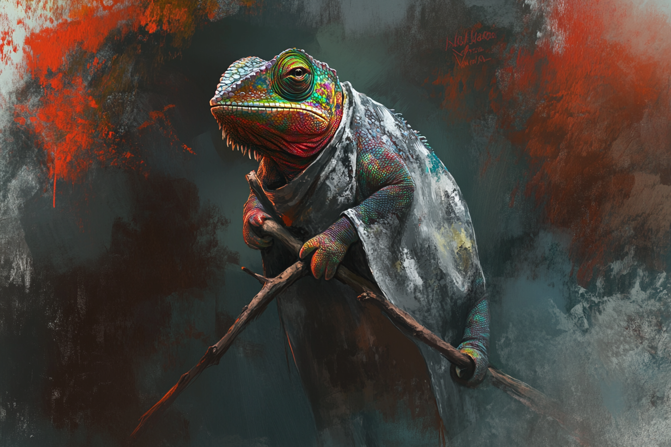Chameleon's Elegance Canvas