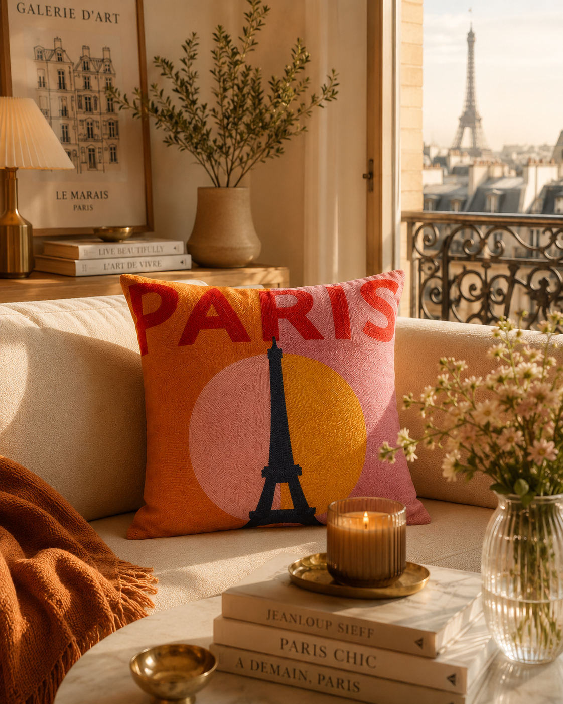 Paris Needlepoint Cushion