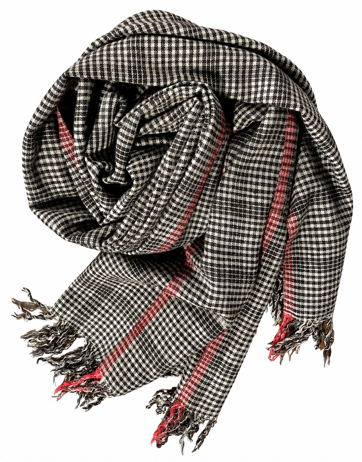 alva scarf | oatmeal, black, red