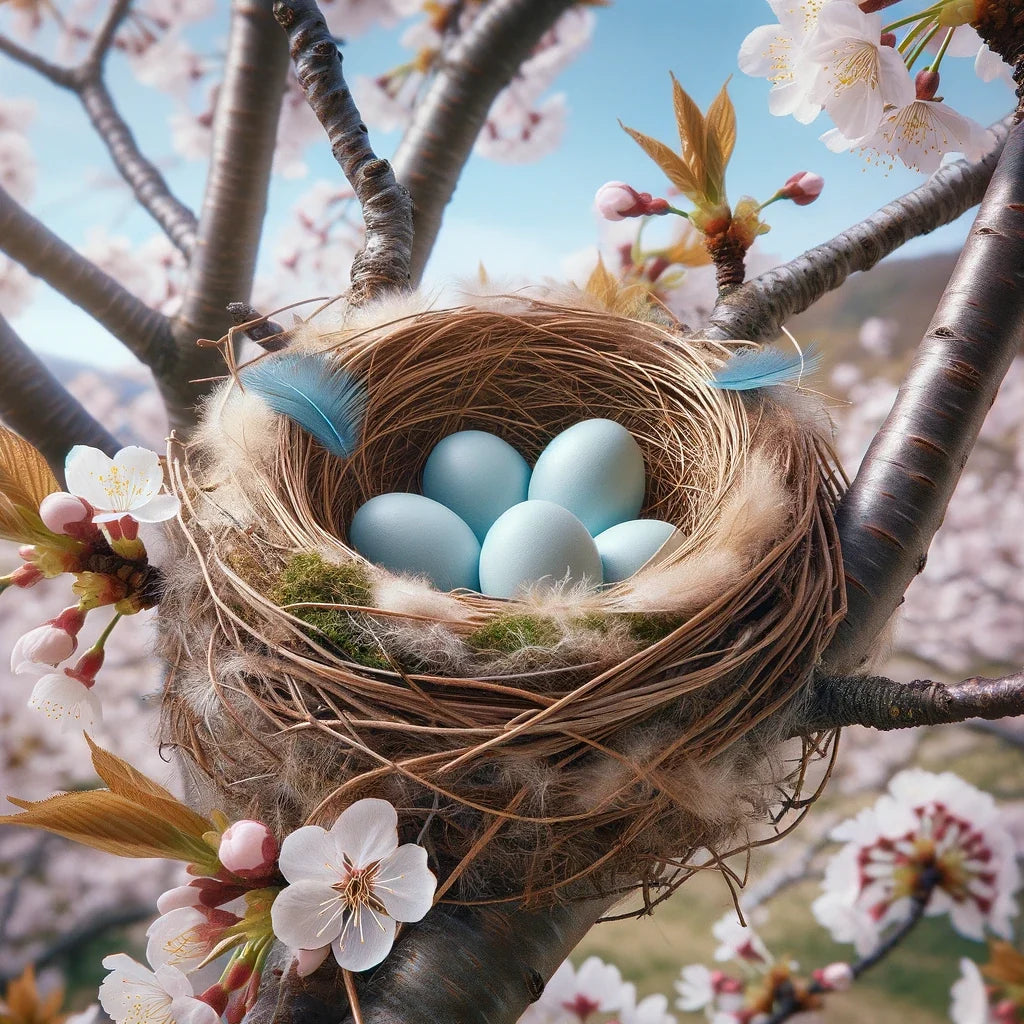 Cherry Blossom Nest Canvas
