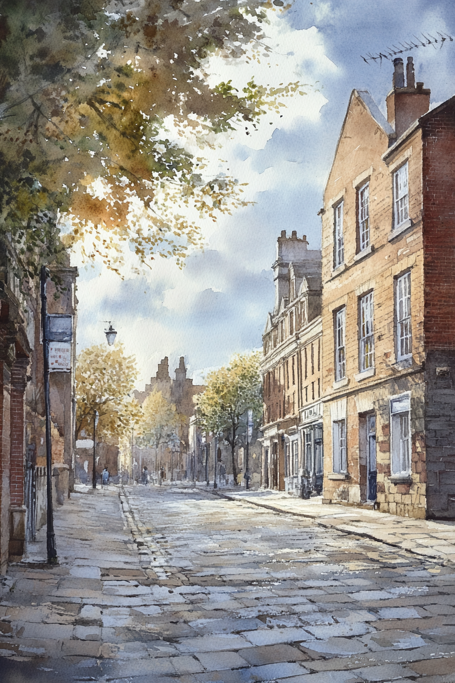 Chorlton Street Afternoon Canvas