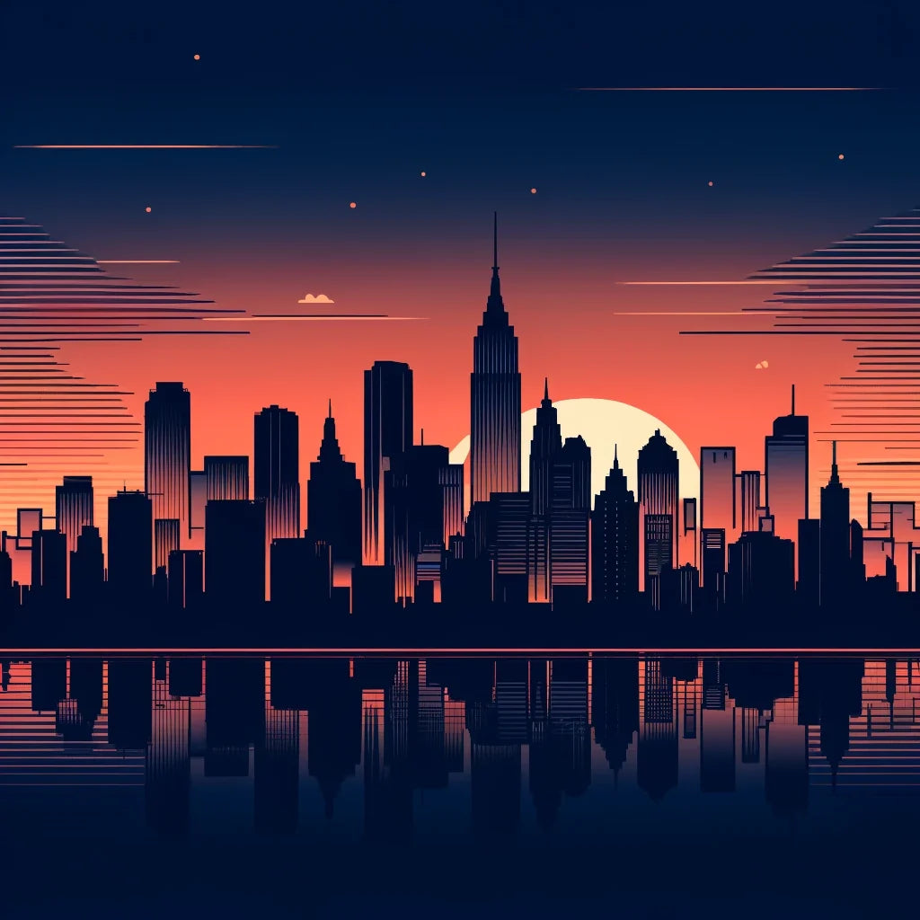 City Morning in Contrasting Canvas