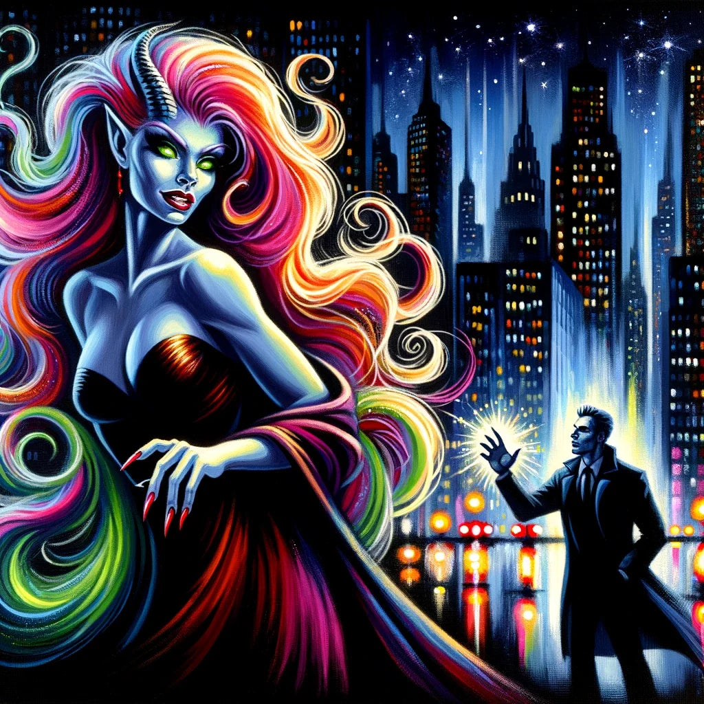 City Temptress Succubus Canvas