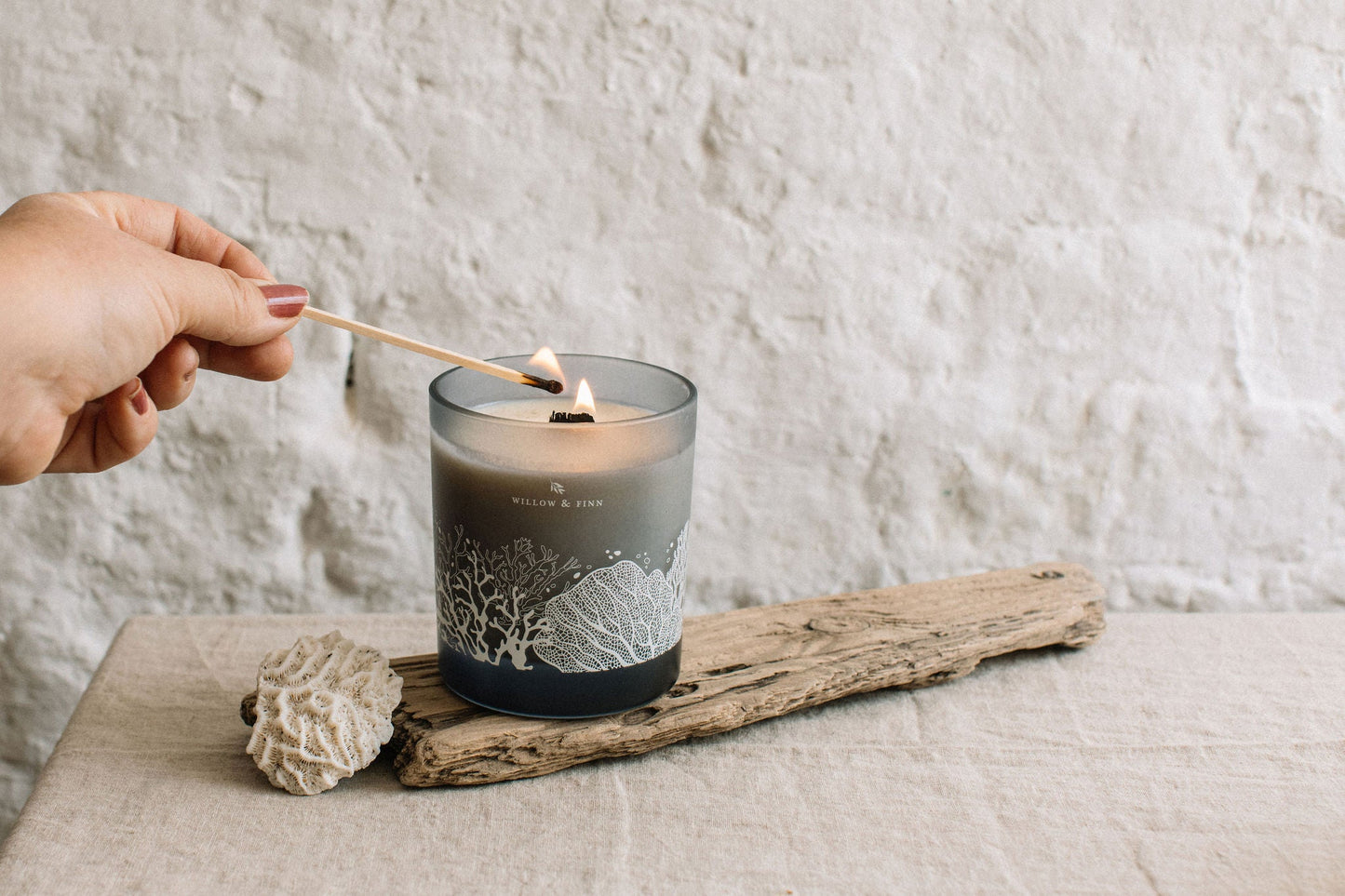 Refill Candle: Rolling Sea Mist Refillable- Sea Salt, Driftwood, Bergamot