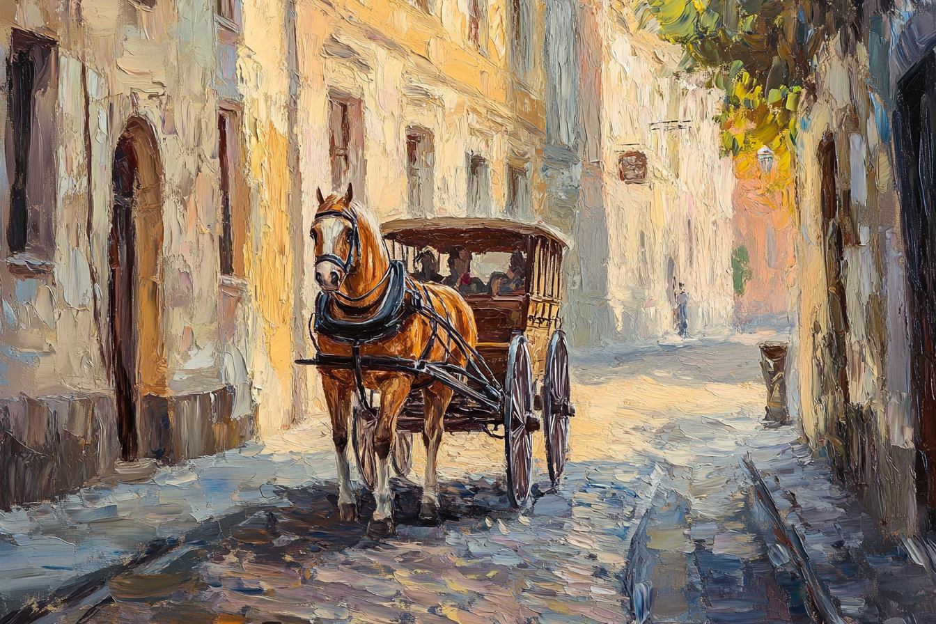 Cobblestone Carriage Canvas