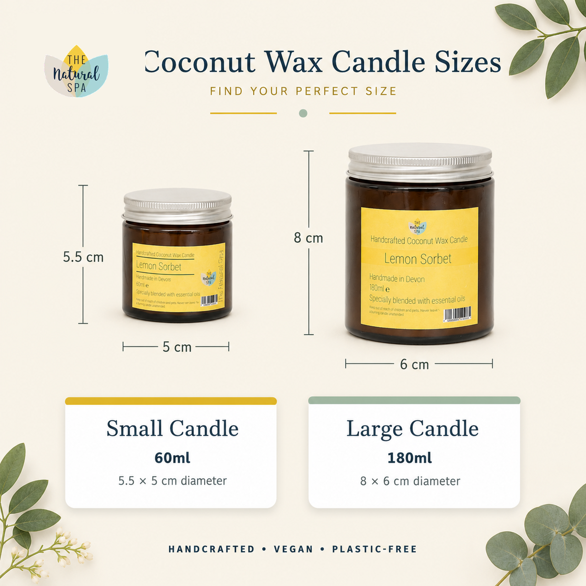 Breathe Hand-Poured Coconut Wax Candle | Natural Aromatherapy Candle | 2 Size Options