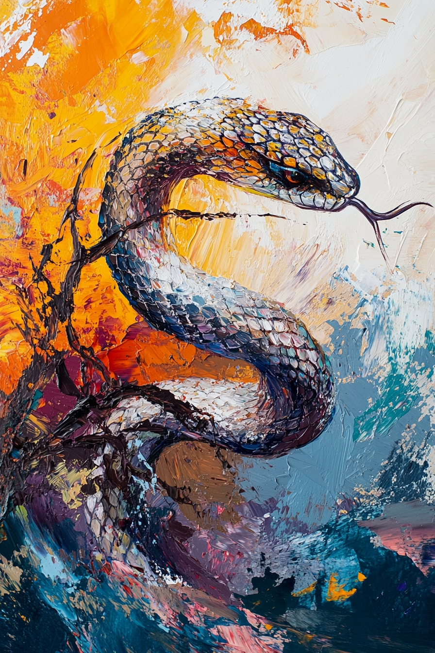Coiled Snake Canvas