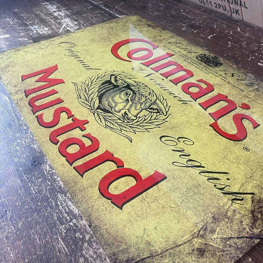 Replica Vintage Metal Colman's Mustard Sign