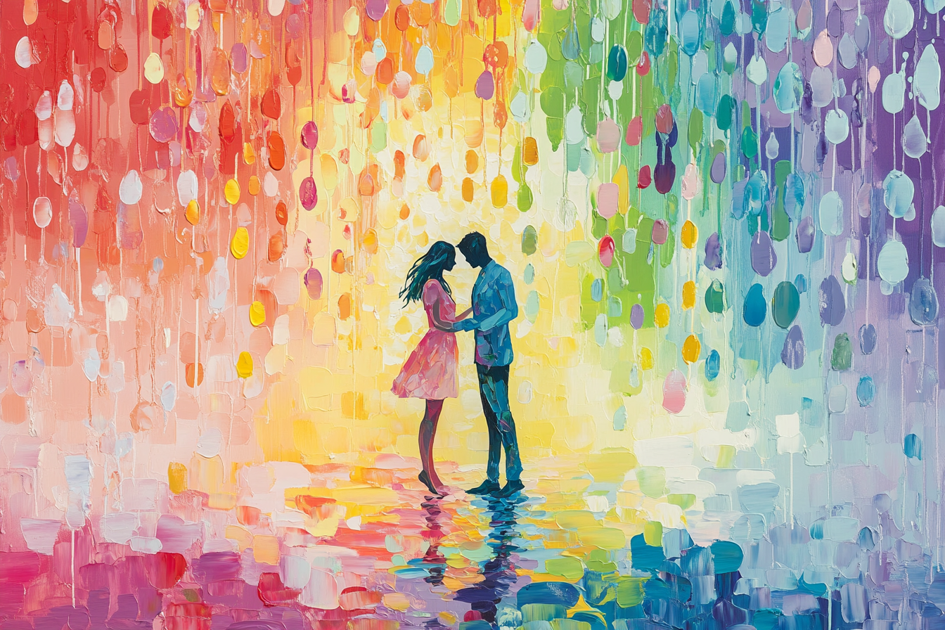 Colourful Rain Dance Canvas