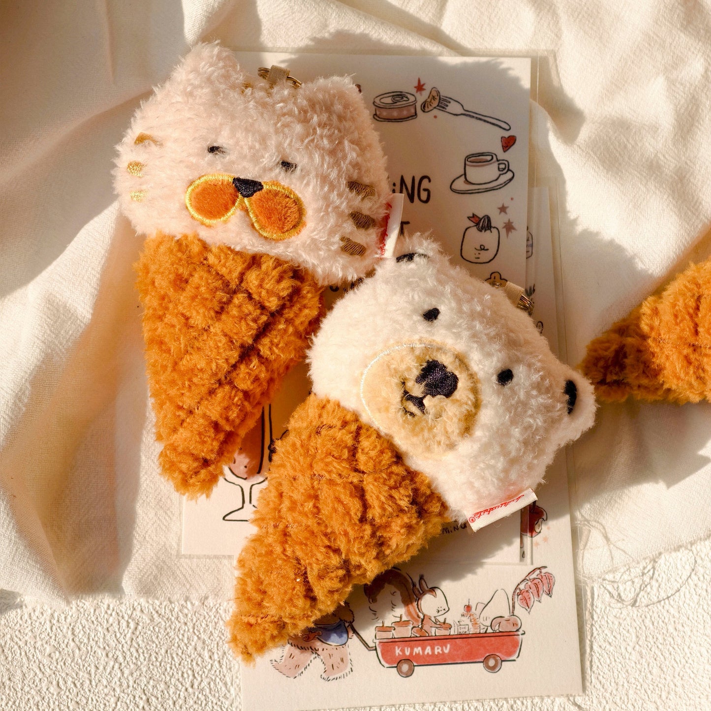 Daily White | George Kitty Ice Cream Cone Plush Charm
